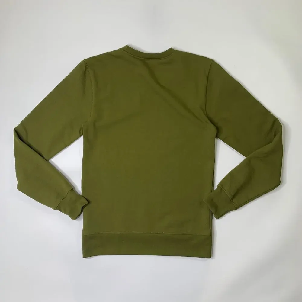The North Face Sweatshirt Mens XS Extra Small Gecko Green Heritage Patch Crew